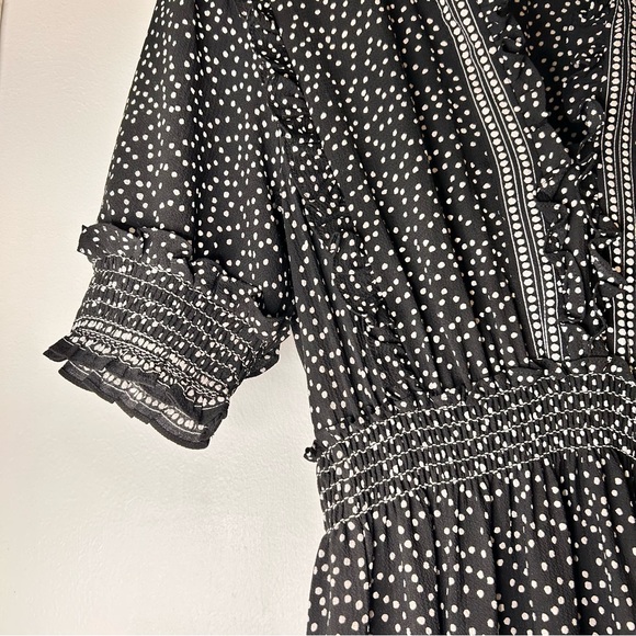 Max Edition Black and White Polka Dot Maxi Dress - Size Small - Picture 6 of 11